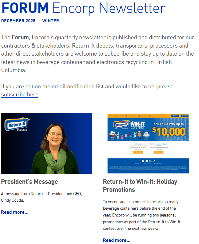 Forum Newsletter